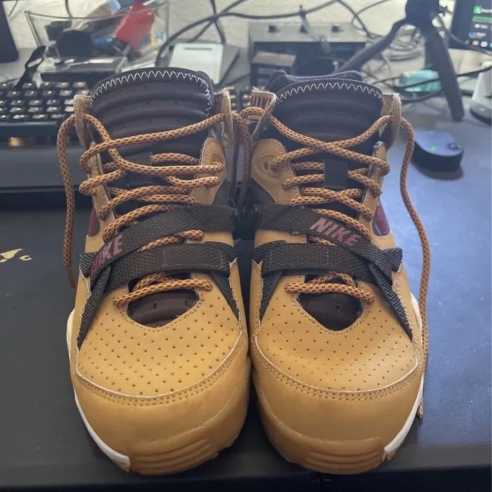 RARE🔥 Nike Air Trainer 91 Haystack Wheat Bo Jackson 309748-700 Sz 6.5 Team Red